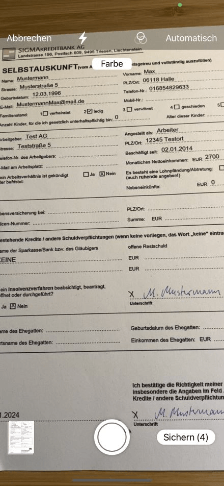 Schritt 8: Scan Vorschau erscheint.