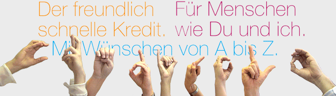 creditolo Service fr Gehrlose. Der volle Servicekatalog von creditolo steht ab sofort auch fr Gehrlose uneingeschrnkt zur Verfgung.